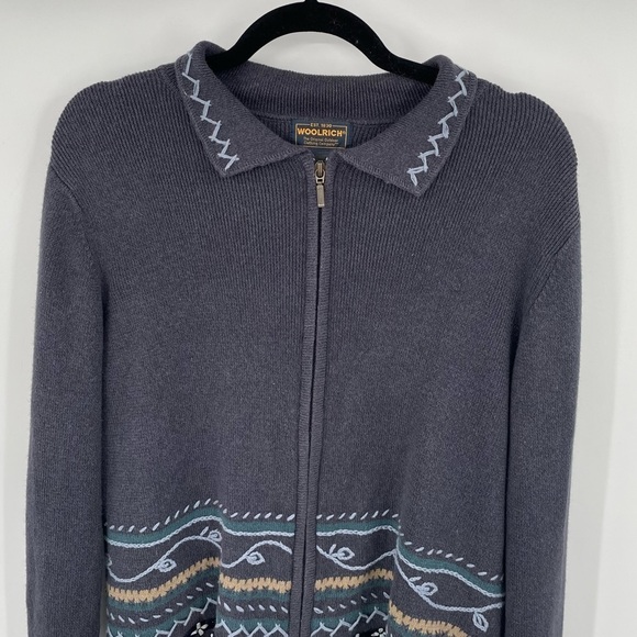 Woolrich Blue Zipper Front Jacket - Picture 2 of 12